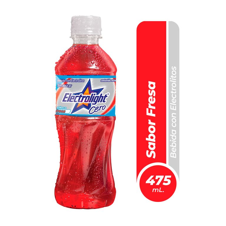 Bebida Rehidratante Electrolight Cero Fresa Botella 475 mL