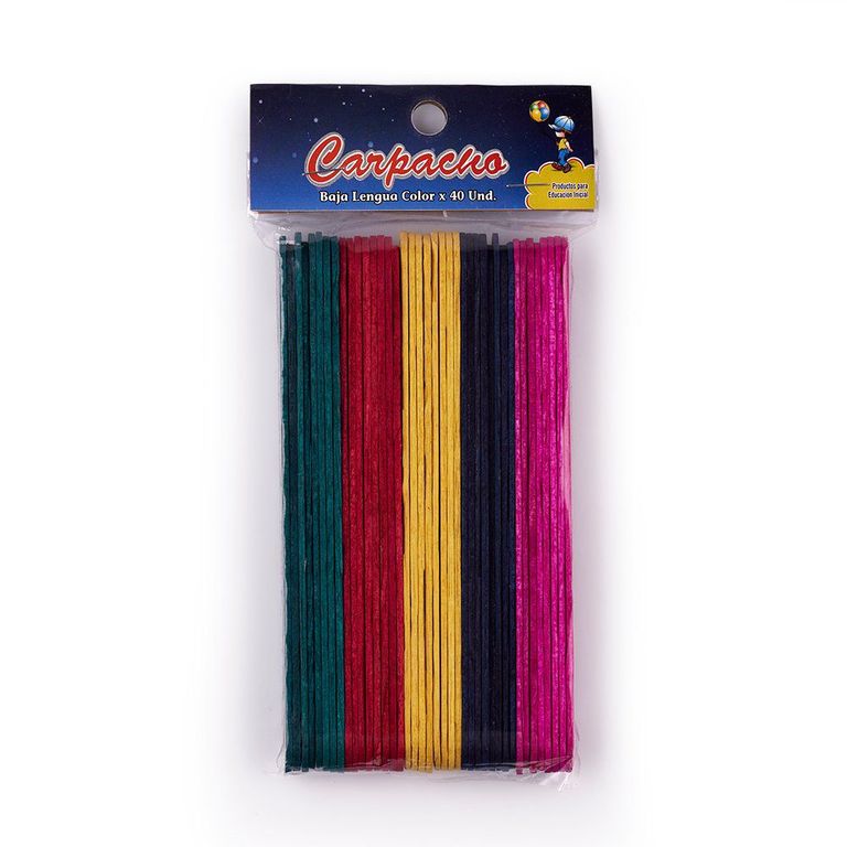 Palito Bajalengua Carpaccio Colores Variados Empaque 40 Und