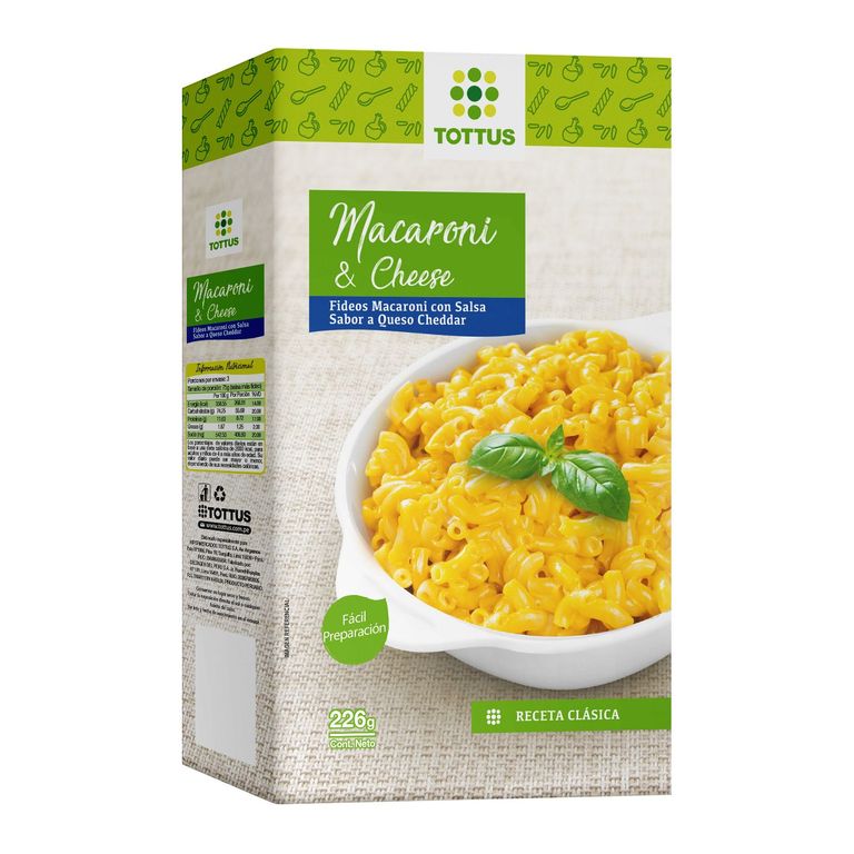 Macaroni & Cheese Tottus Caja 226 g