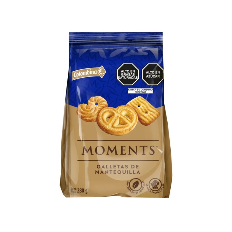Galleta de Mantequilla Colombina Moments Bolsa 280 g