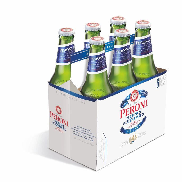 Cerveza Peroni Nastro Azzurro Sixpack Botella 330 mL