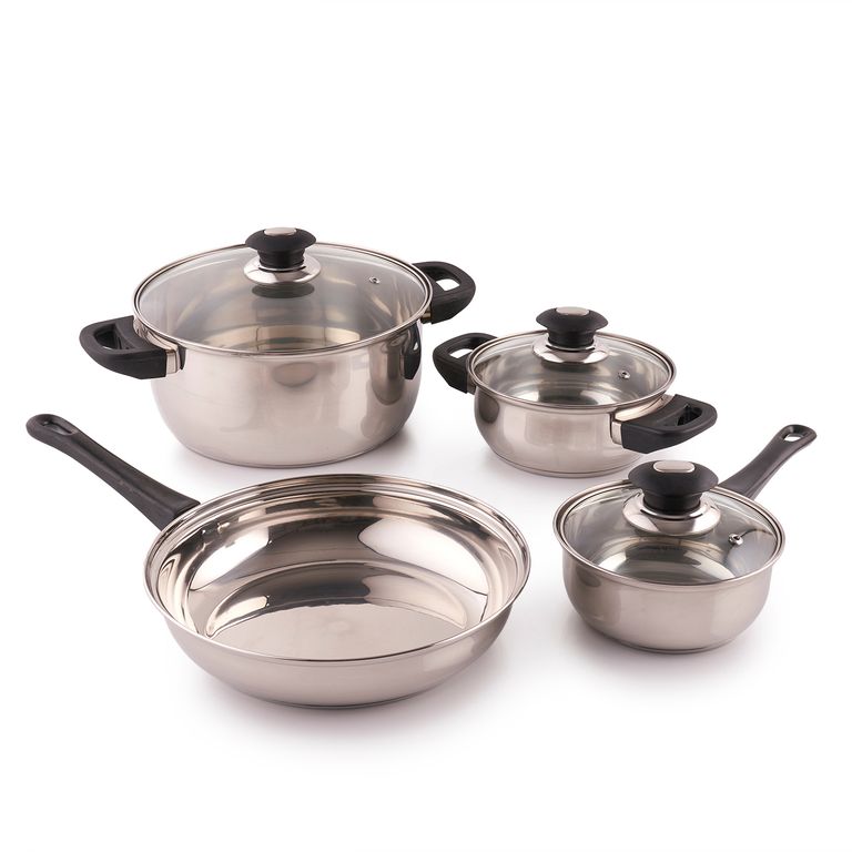 Juego De Ollas De 7 Piezas De Acero Inoxidable