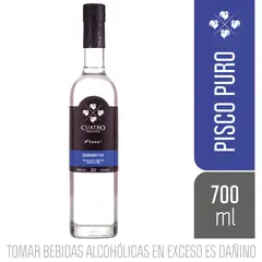 CUATRO GALLOS - Pisco Puro Quebranta 40° 700 mL