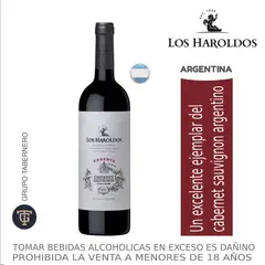LOS HAROLDOS - Vino Tinto Cabernet Sauvignon Reserva Botella 750 mL