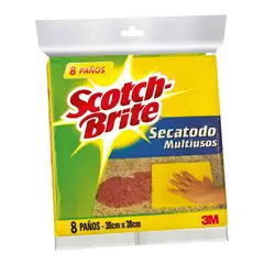 SCOTCH BRITE - Paño Secatodo Multiusos Pack 8 Und