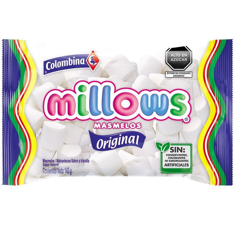 Marshmallows Colombina Millows Blanco Bolsa 145 g