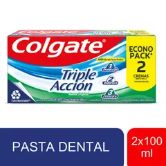 COLGATE - Crema Dental Colgate Triple Acción Caja 2 Und 100 mL