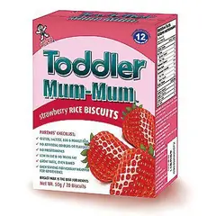 HOT KID - Galleta de Arroz Toddler MumMum Fresa Empaque 50 g