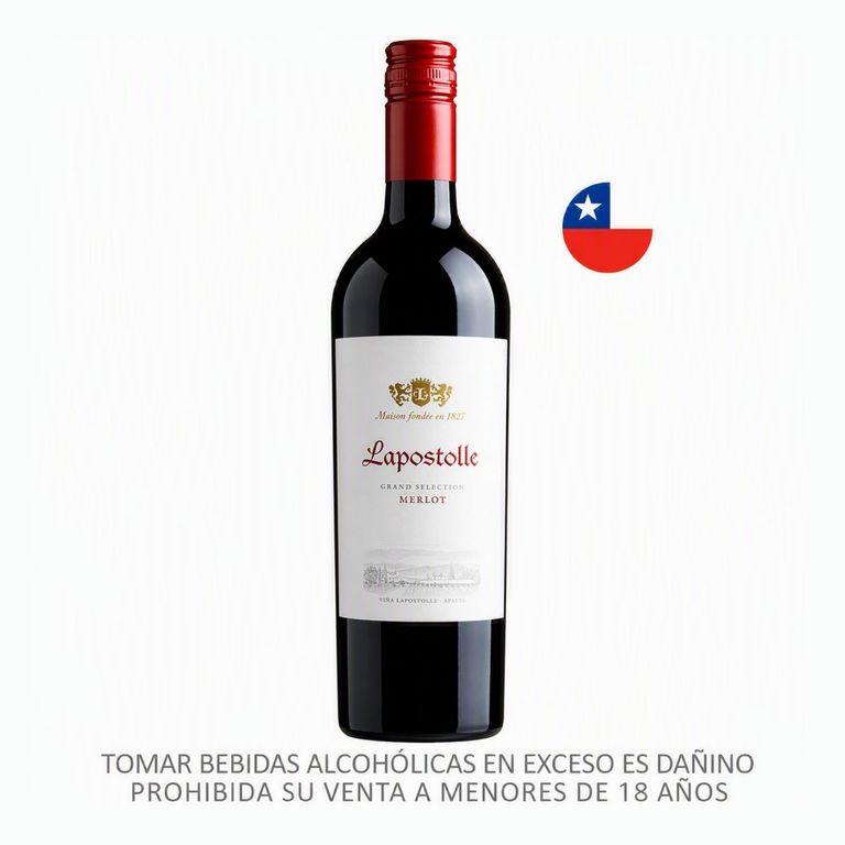 Vino Lapostolle Merlot Botella 750 mL
