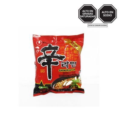 Sopa Instantánea Nong Shim Carne Verduras Picante Bolsa 120 g