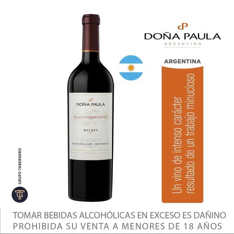 Vino Tinto Doña Paula Selección de Bodega Botella 750 mL