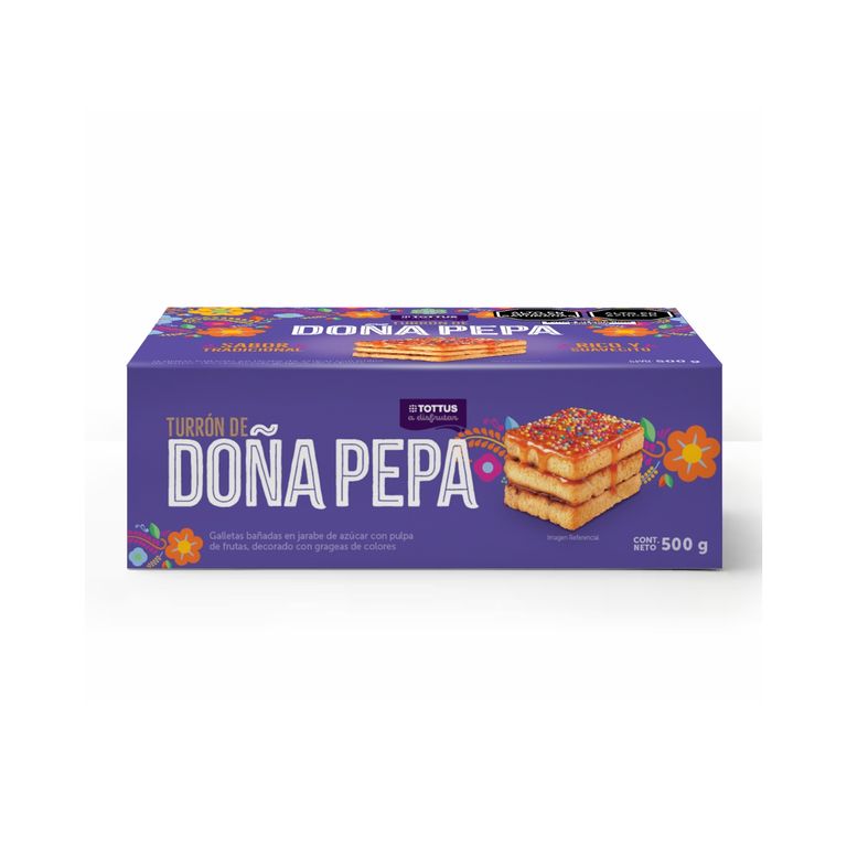 Turrón Doña Pepa Tottus Empaque 500 g