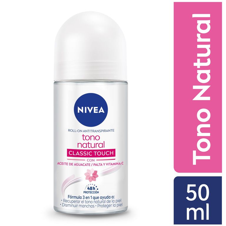 Desodorante Roll On Nivea Tono Natural Envase 50 mL