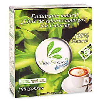 Endulzante Natural Vida Stevia Caja 100 Sobres