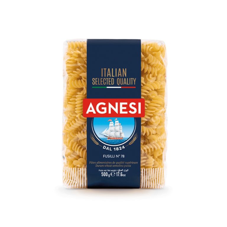 Pasta Fusilli N78 Agnesi Empaque 500 g