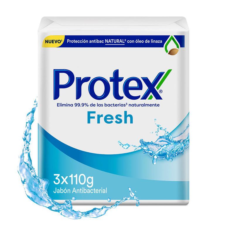 Jabón en Barra Protex Antibacterial Fresh Empaque 3 Und
