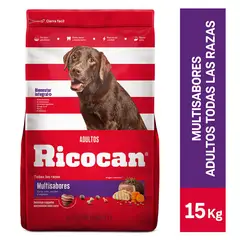 RICOCAN - Alimento Seco Perros Adultos Ricocan Multisabores Bolsa 15 Kg