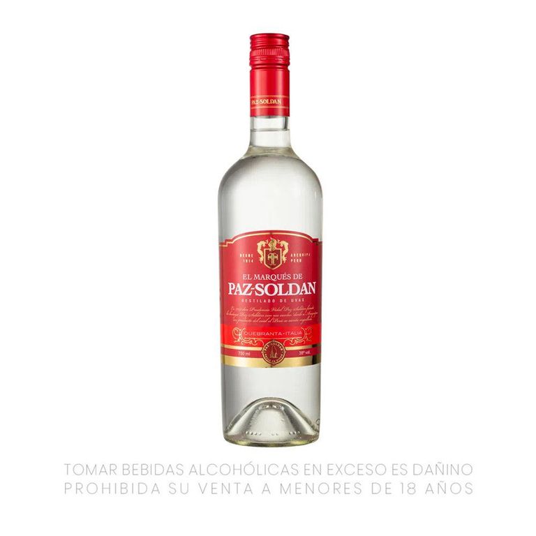 Licor Destilado de Uvas Paz Soldan Botella 750 mL