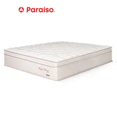 PARAISO - Colchon Royal Prince Firme Queen + 2 Almohadas Viscoelásticas