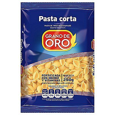 Fideo Caracol Grano de Oro Bolsa 250 g
