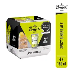 BRITVIC - Ginger Ale Pack 4 Unidades 150 mL