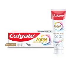 COLGATE - Crema Dental Colgate Total Original Mint Prevención Activa Envase 75 mL