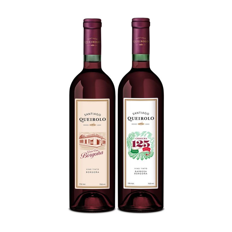 Vino Santiago Queirolo Borgoña Pack 2 Botellas 750 mL