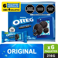 OREO - Galleta Oreo Sixpack 216 g
