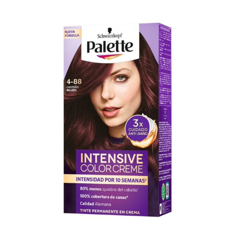 Tinte Palette Color Cream Tono 4-88 Castaño Rojizo