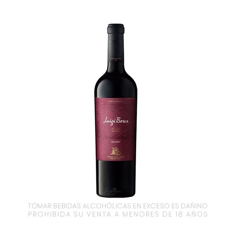 Vino Tinto Luigi Bosca Malbec Botella 750 mL