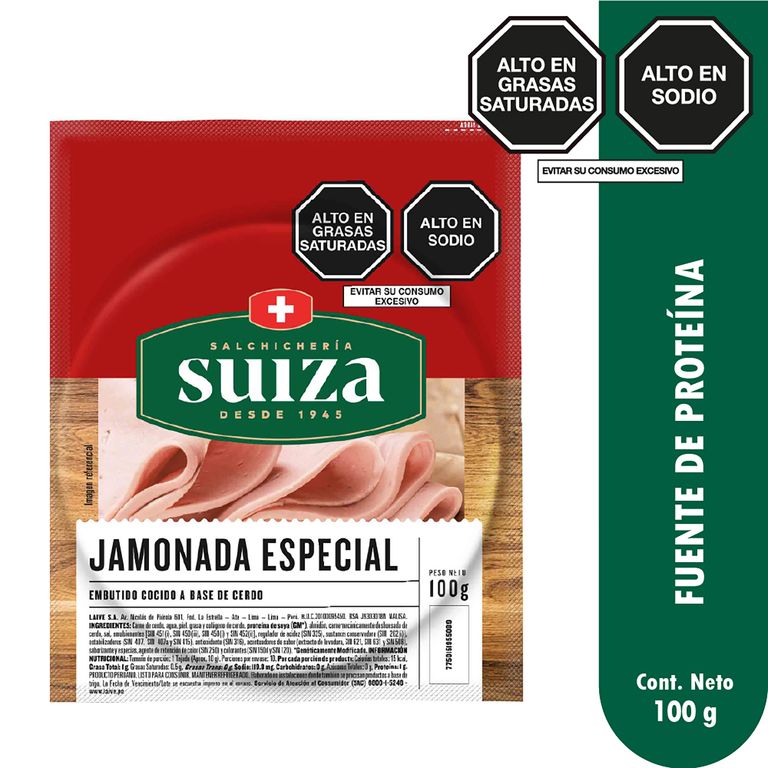Jamonada Especial Suiza Empaque 100 g
