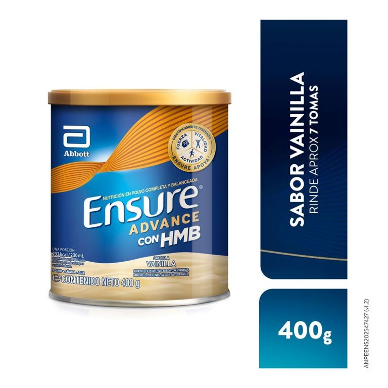 Alimento en Polvo Ensure Advance Vainilla Lata 400 g