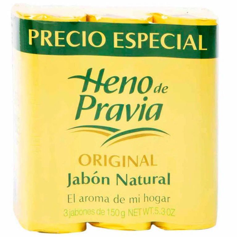 Jabón de Tocador Heno de Pravia Antibacterial Empaque 3 Und