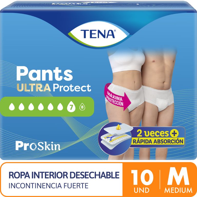 Pañal para Adulto Tena Pants Ultra Talla M Empaque 10 Und