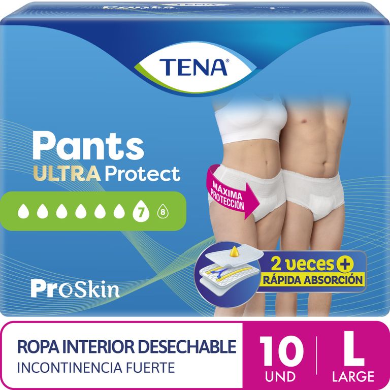 Pañal para Adulto Tena Pants Ultra Talla L Empaque 10 Und