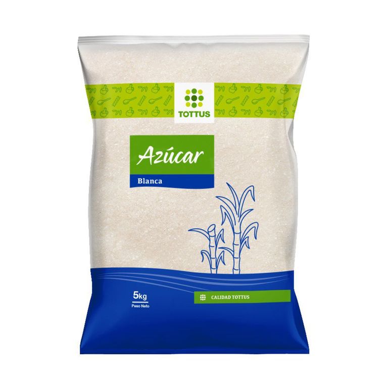 Azúcar Blanca Tottus Bolsa 5 Kg