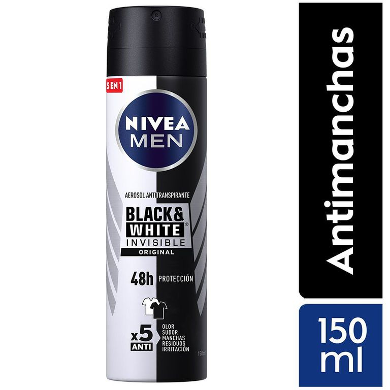 Desodorante en Spray Nivea Invisible B&W Hombre Envase 150 mL