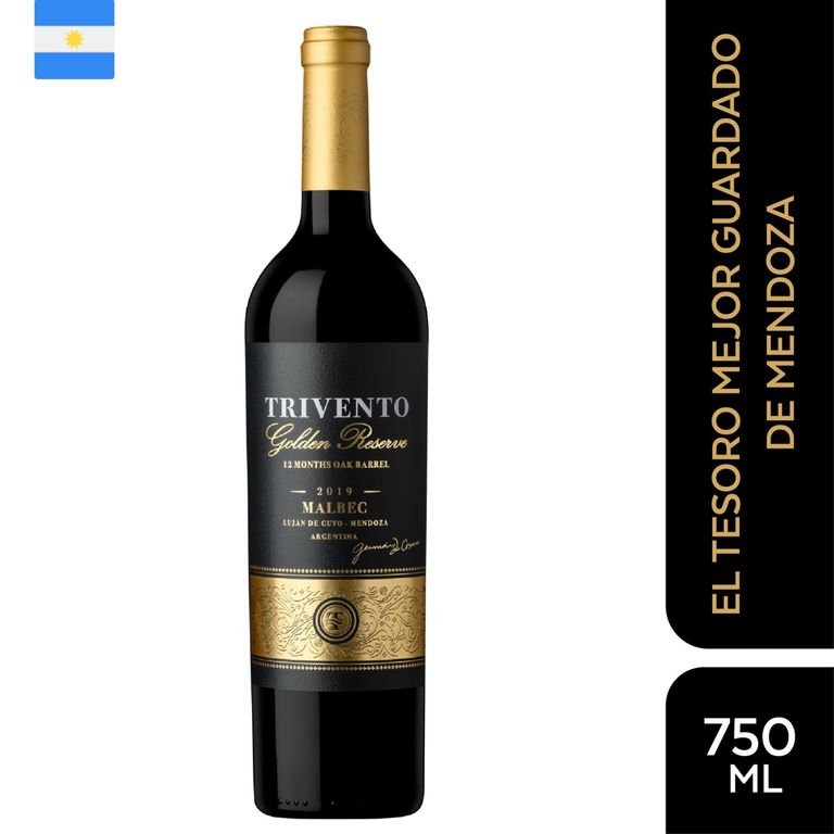 Vino Trivento Golden Reserva Malbec Botella 750 mL