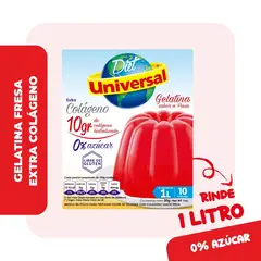 UNIVERSAL - Gelatina Universal Extra Colágeno Sabor Fresa Empaque 30 g