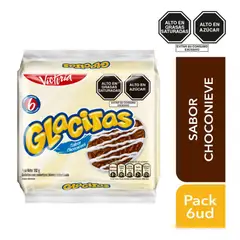 VICTORIA - Galletas Glacitas Choco Nieve Sixpack 192 g