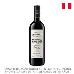SANTIAGO QUEIROLO - Vino Tinto Santiago Queirolo Malbec Botella 750 mL