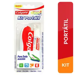 COLGATE - Pack Cepillo Dental Colgate con Estuche + Crema Total 12 Mint 22 mL