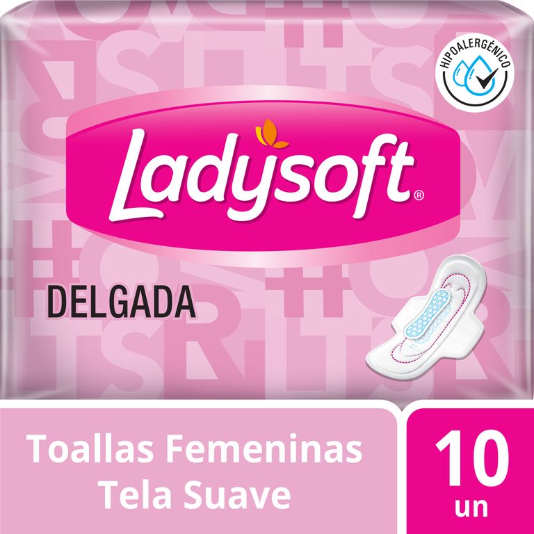 Toallas Higiénicas Ladysoft Delgada con Alas Empaque 10 Und