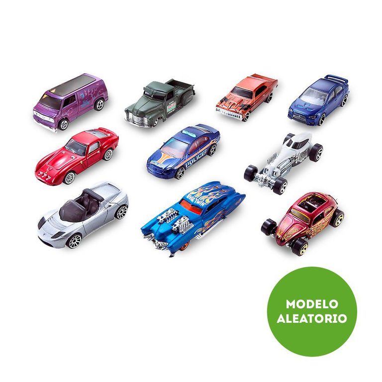 Hot Wheels Autitos Básicos Pack 10