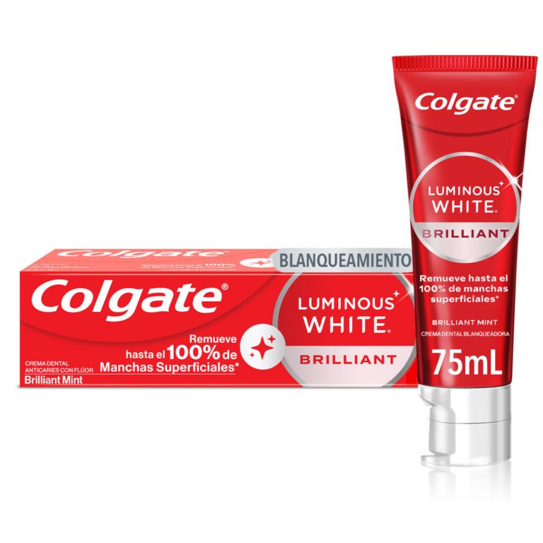 Crema Dental Blanqueadora Colgate Luminous White Caja 75 mL