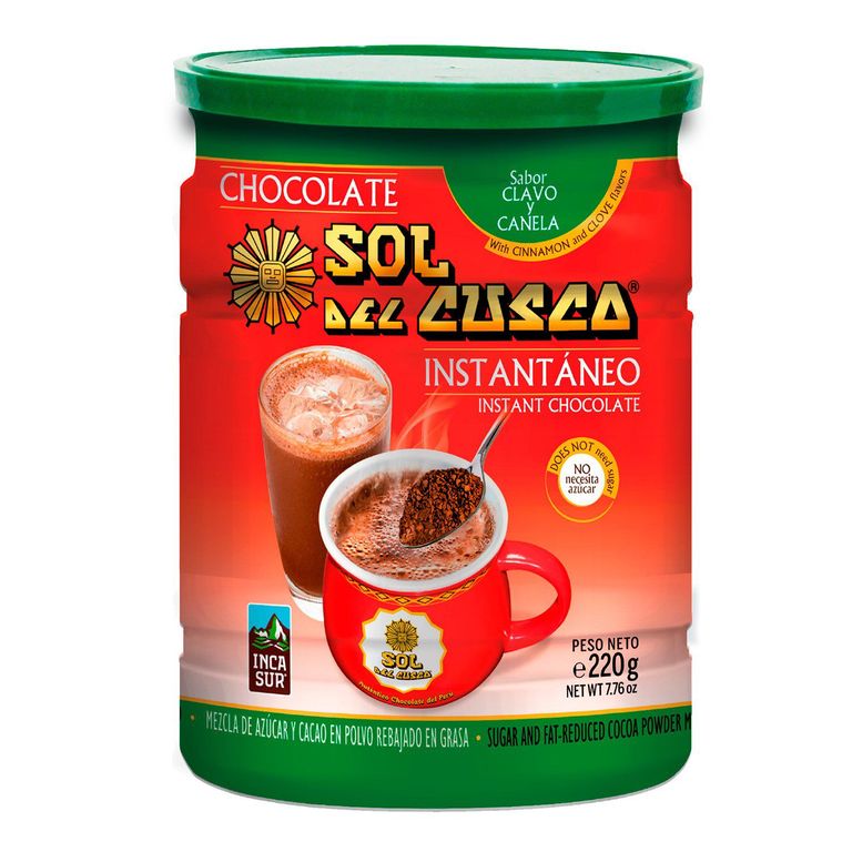 Chocolate Instantáneo Sol del Cusco Lata 220 g