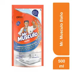 MR MUSCULO - Repuesto De Limpiador Líquido Mr Musculo Para Baño Doypack 500 mL