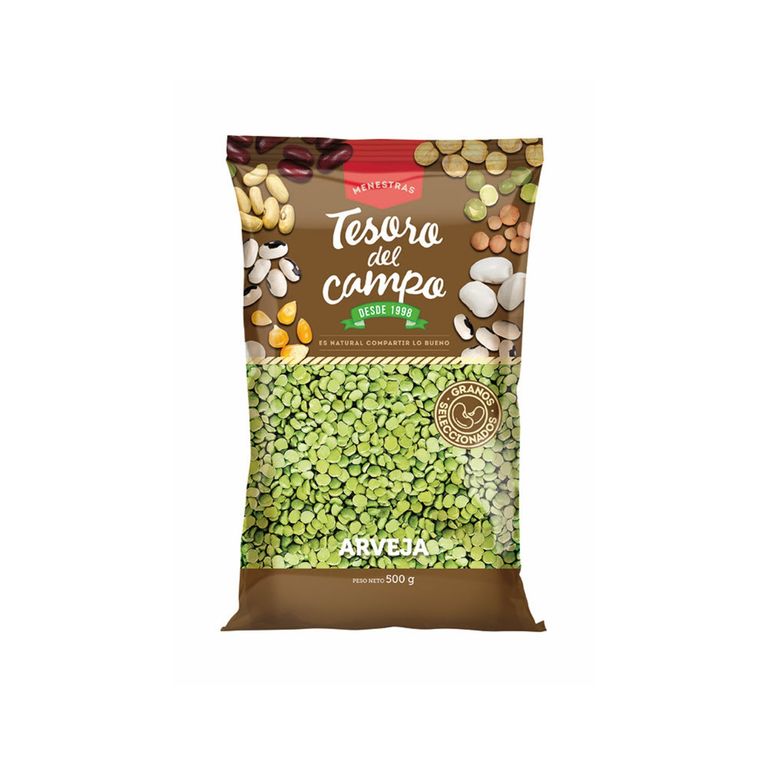 Arveja Partida Tesoro del Campo Menestra Bolsa 500 g