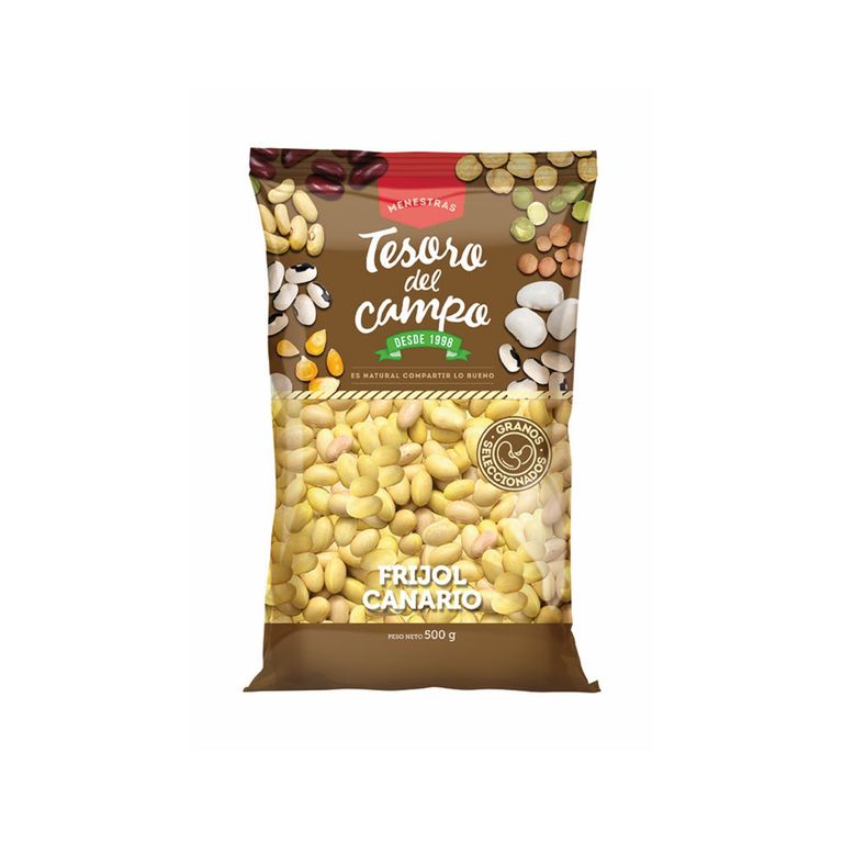 Frijol Canario Tesoro del Campo Menestra Bolsa 500 g