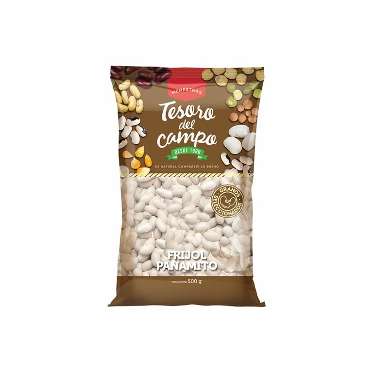 Frijol Panamito Tesoro del Campo Menestra Bolsa 500 g